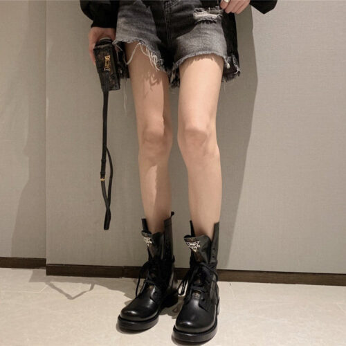High Quality Luxury Louis Vuitton Monogram Casual Style Plain Leather Block Heels Black product detail