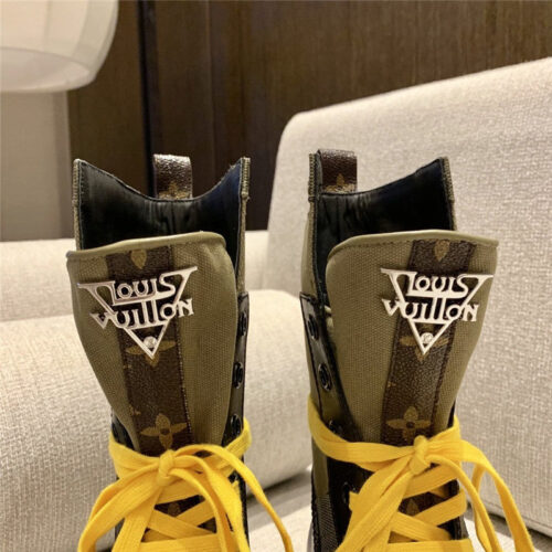 High Quality Luxury Louis Vuitton Monogram Casual Style Plain Leather Block Heels Logo product detail