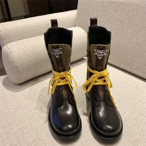 High Quality Luxury Louis Vuitton Monogram Casual Style Plain Leather Block Heels Logo product detail