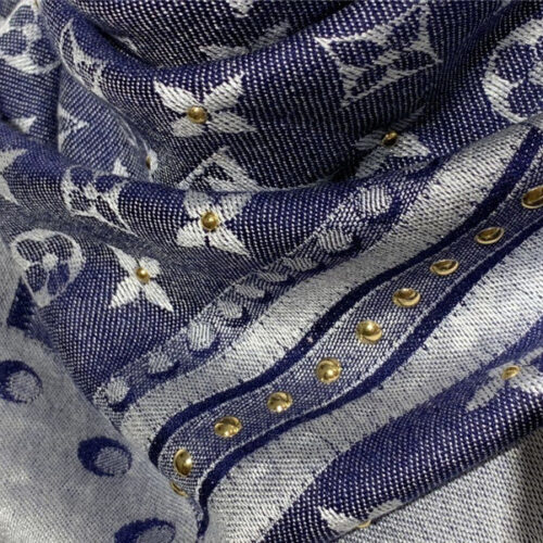 High Quality Luxury Scarf LV Denim Blue product detail