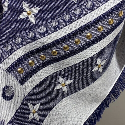High Quality Luxury Scarf LV Denim Blue product detail