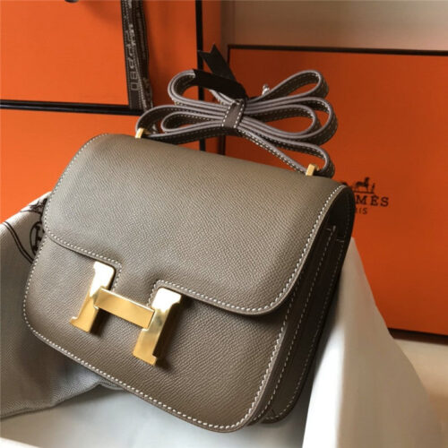 High Quality Luxury Hermes Constance 23 Bag Gray