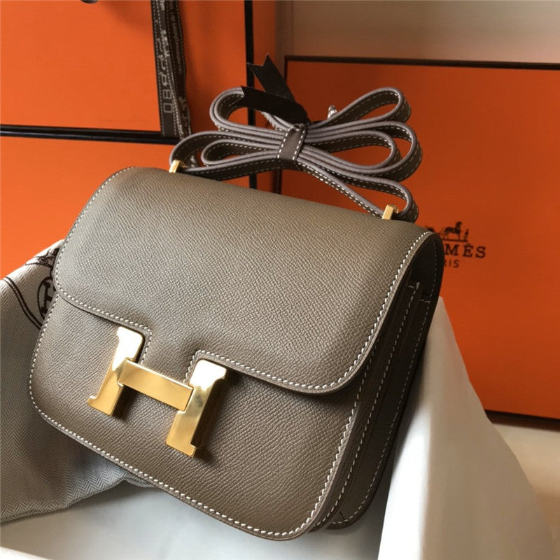 High Quality Luxury Hermes Constance 23 Bag Gray