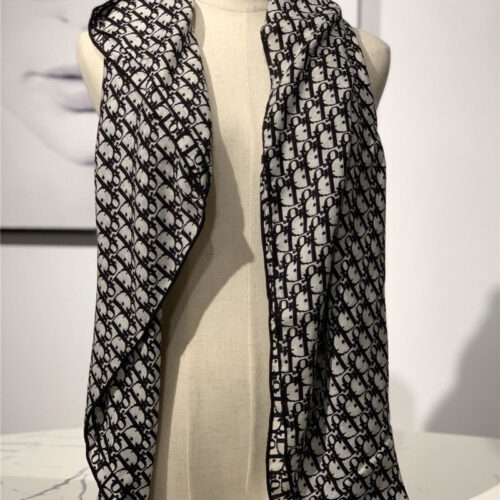 High Quality Luxury Dior Cashmere Shawl Black product detail