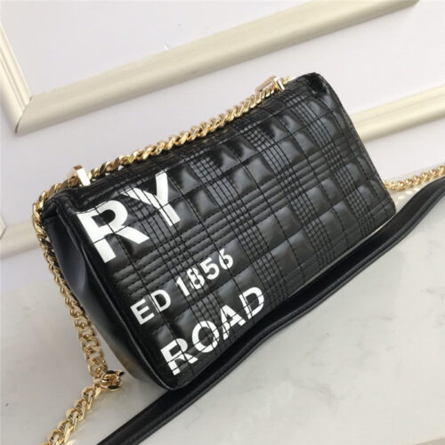 High Quality Luxury Burberry Small Horseferry Print Quilted Lola Bag In Black product detail