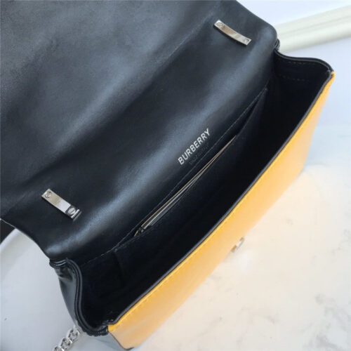 High Quality Luxury Burberry Small Horseferry Print Quilted Lola Bag In Yellow product detail