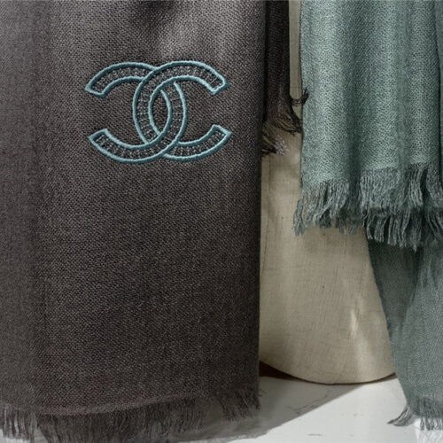High Quality Luxury Chanel Cashmere Shawl Dark Green product detail