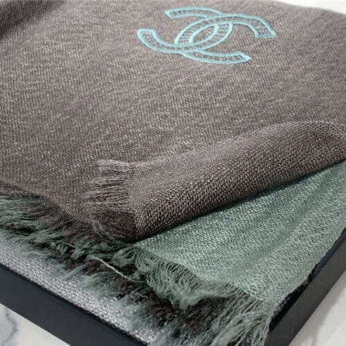 High Quality Luxury Chanel Cashmere Shawl Dark Green product detail