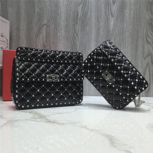 High Quality Luxury Valentino Garavani Rockstud Spike Large Leather Shoulder Bag