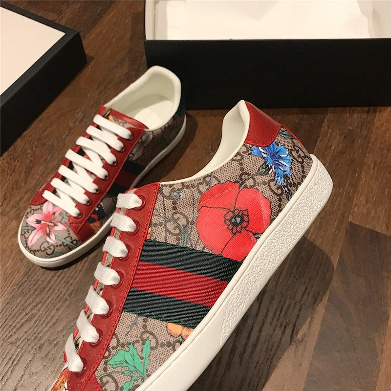 High Quality Luxury Guuci Printed Leather Sneakers product detail
