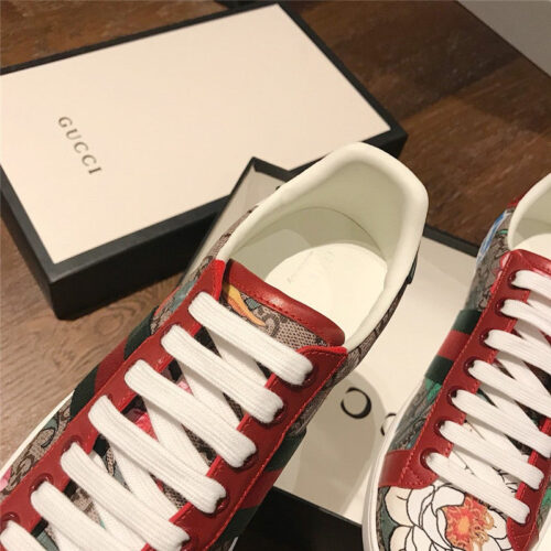 High Quality Luxury Guuci Printed Leather Sneakers product detail