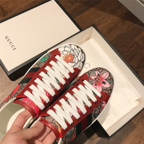 High Quality Luxury Guuci Printed Leather Sneakers product detail