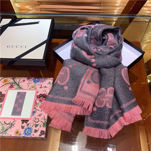 High Quality Luxury Gucci Cashmere Scarf Scarve – Style 26036