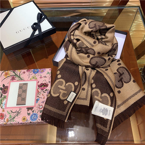 High Quality Luxury Gucci Cashmere Scarf Scarve – Style 26035