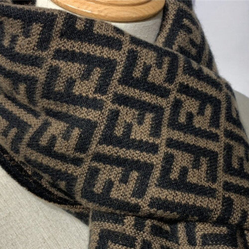 High Quality Luxury Fendi Cashmere Shawl Brown product detail
