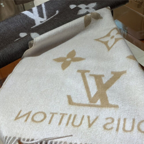 High Quality Luxury LV Cashmere Shawl Camel product detail