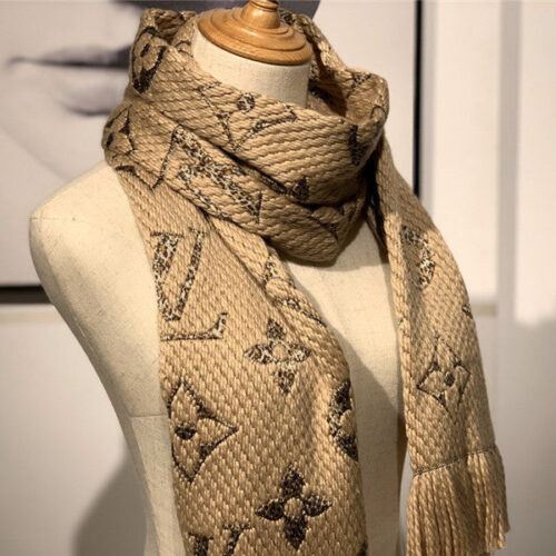 High Quality Luxury LV Scarf Camel alternate view