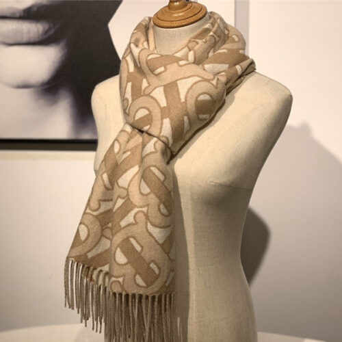 High Quality Luxury Burberry Cashmere Shawl Brown alternate view