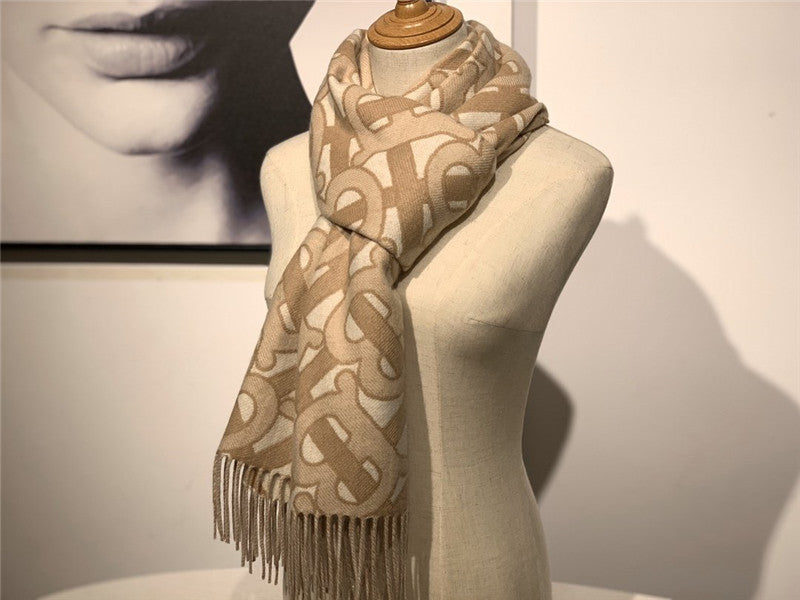 High Quality Luxury Burberry Cashmere Shawl Brown product detail