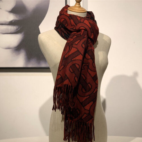 High Quality Luxury Burberry Cashmere Shawl Red alternate view
