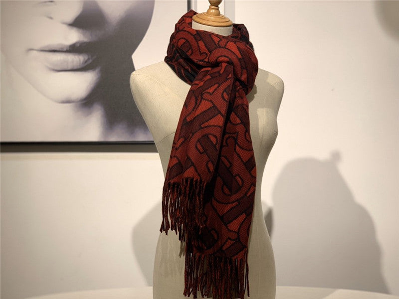 High Quality Luxury Burberry Cashmere Shawl Red product detail