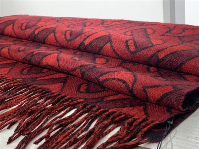 High Quality Luxury Burberry Cashmere Shawl Red product detail