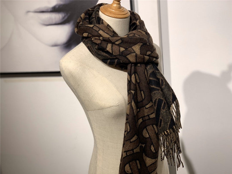 High Quality Luxury Burberry Cashmere Shawl Brown – Style 24597 product detail