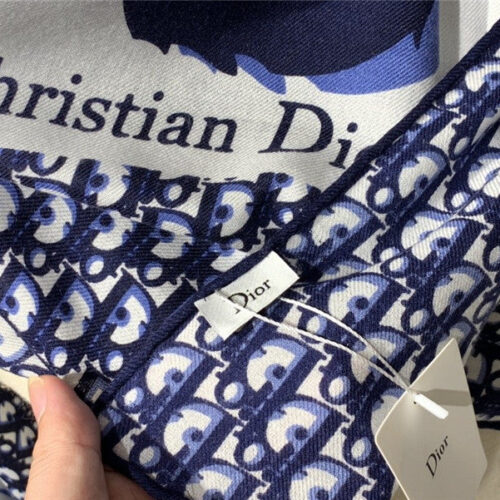 High Quality Luxury Dior Cashmere Shawl Dark Blue product detail