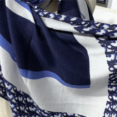High Quality Luxury Dior Cashmere Shawl Dark Blue product detail
