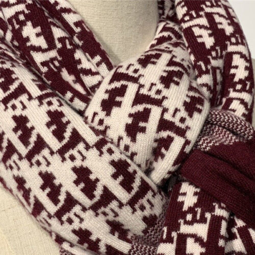 High Quality Luxury Dior Cashmere Shawl Wine Red product detail