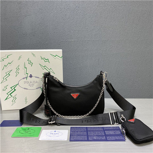 High Quality Luxury Prada Nylon Hobo Bag – Style 26958