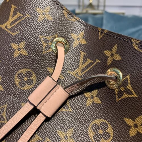 High Quality Luxury Louis Vuitton Neo-Noe Damier Pink Brown Bucket Bag Shoulder Bag Leather Women N40198 New product detail