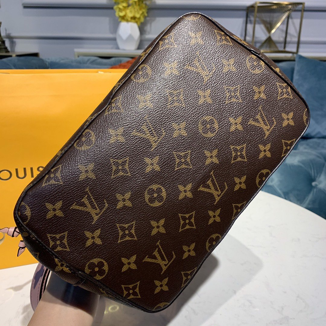 High Quality Luxury Louis Vuitton Neo-Noe Damier Pink Brown Bucket Bag Shoulder Bag Leather Women N40198 New product detail