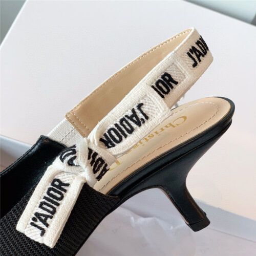 High Quality Luxury J’a Dior Wool Houndstooth Slingback Pump Shoes product detail