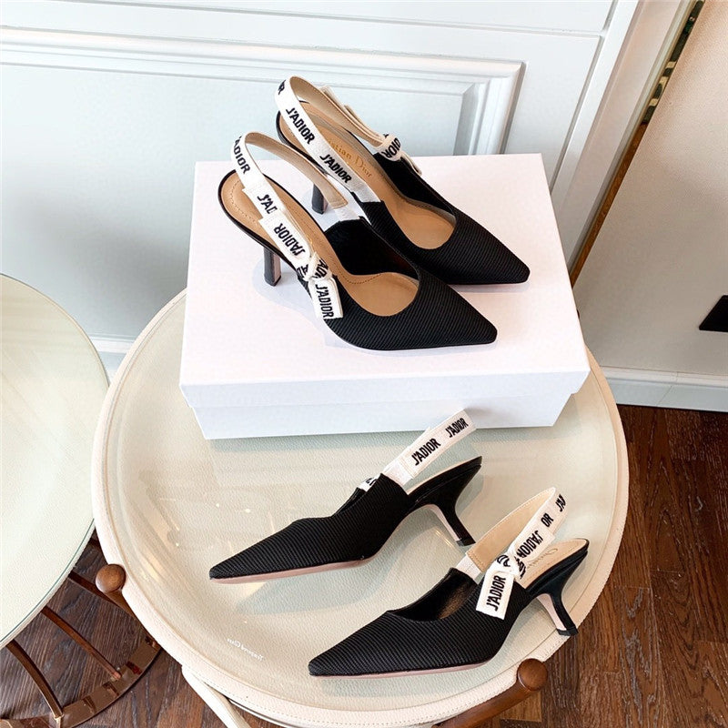 High Quality Luxury J’a Dior Wool Houndstooth Slingback Pump Shoes product detail