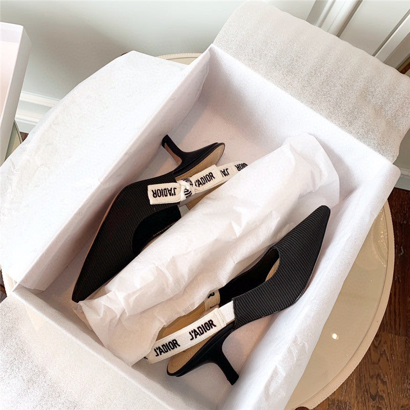 High Quality Luxury J’a Dior Wool Houndstooth Slingback Pump Shoes product detail