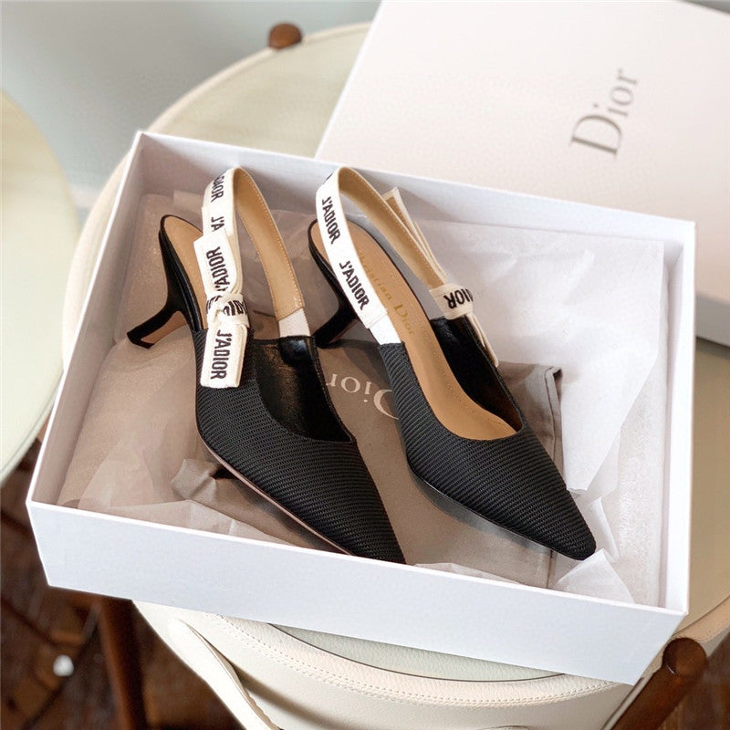 High Quality Luxury J’a Dior Wool Houndstooth Slingback Pump Shoes product detail
