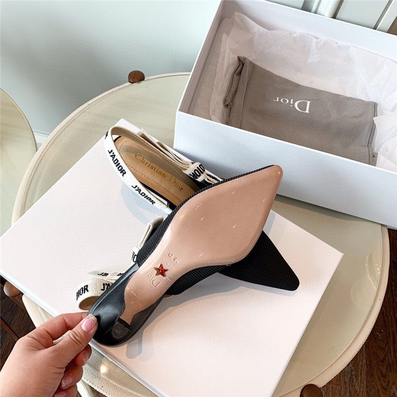 High Quality Luxury J’a Dior Wool Houndstooth Slingback Pump Shoes product detail