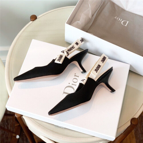 High Quality Luxury J’a Dior Wool Houndstooth Slingback Pump Shoes product detail