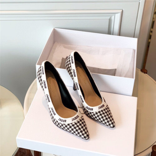 High Quality Luxury J’adior Wool Houndstooth Slingback Pump product detail
