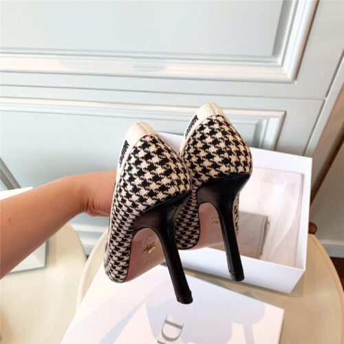 High Quality Luxury J’adior Wool Houndstooth Slingback Pump product detail