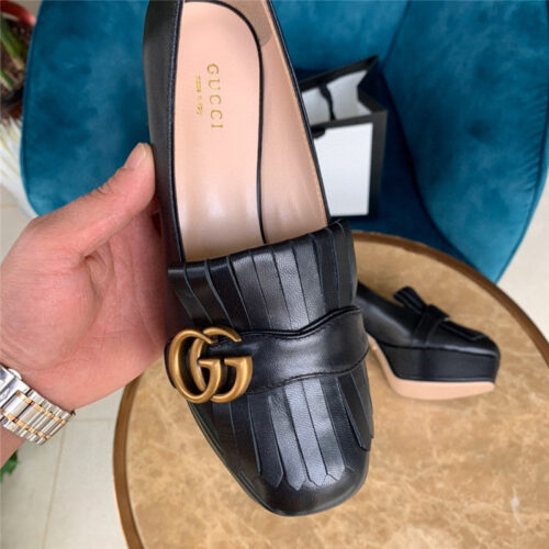 High Quality Luxury Gucci High Heels Shoes Gucci Marmont Shoes product detail