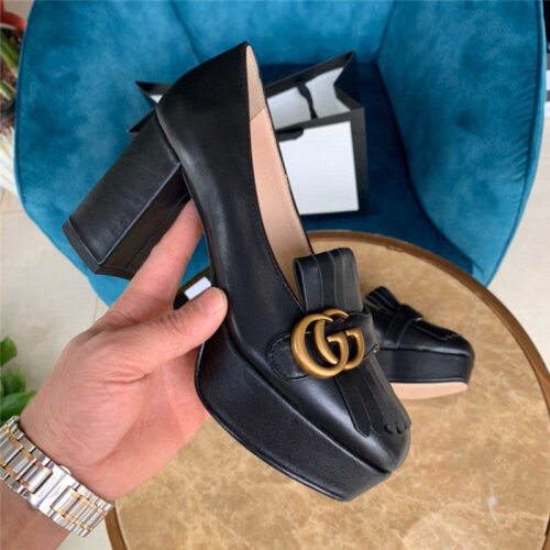 High Quality Luxury Gucci High Heels Shoes Gucci Marmont Shoes alternate view