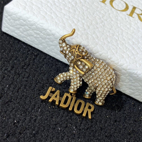 High Quality Luxury Dior Tribales Elephant Brooch