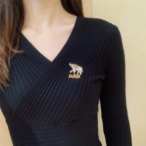 High Quality Luxury Dior Tribales Elephant Brooch alternate view
