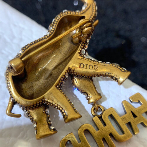 High Quality Luxury Dior Tribales Elephant Brooch product detail