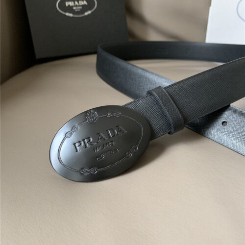 High Quality Luxury Prada Saffiano 34Mm Leather Belt product detail