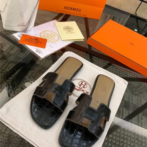 High Quality Luxury Hermes Oran Sandals – Style 69155 alternate view