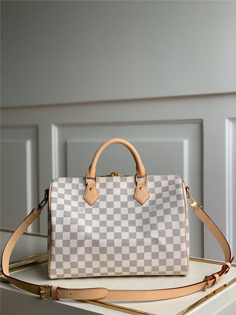 High Quality Luxury LV Speedy30 White product detail