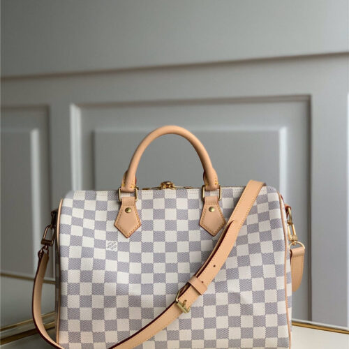 High Quality Luxury LV Speedy30 White